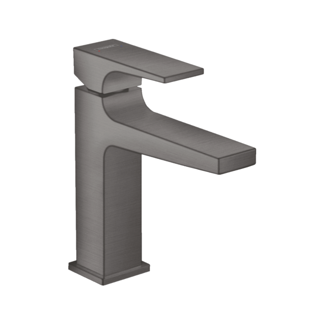 Bateria umywalkowa czarna Hansgrohe Metropol 110 stojąca, z korkiem ...